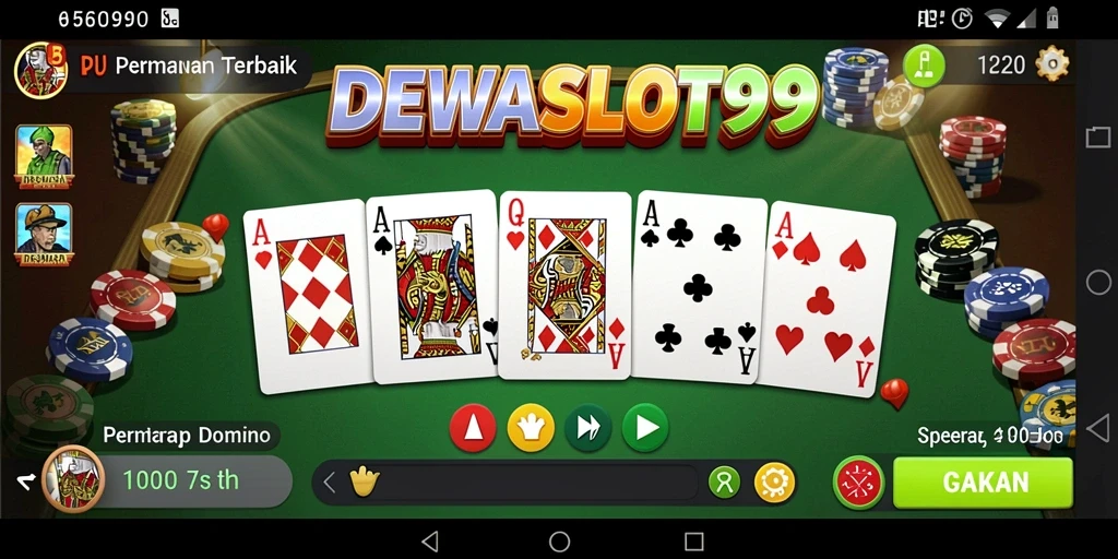 Tampilan menarik dari gameplay Domino di DEWASLOT99.