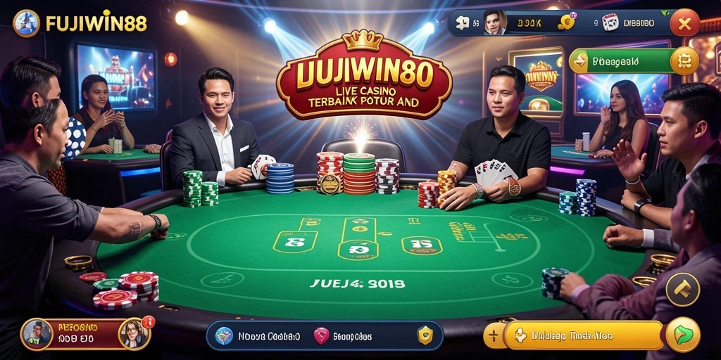 Tampilan gameplay Live Casino FUJIWIN88 yang menegangkan dan interaktif.