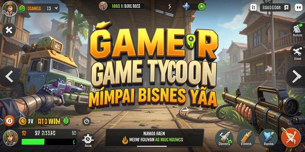 Screenshot menampilkan gameplay seru dari GAMERP dengan elemen bisnis yang menarik.