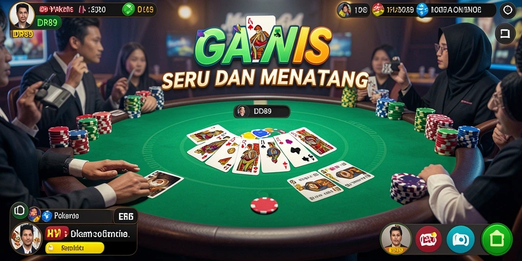 Tampilan menarik gameplay Poker di IDR89 menunjukkan ketegangan permainan.