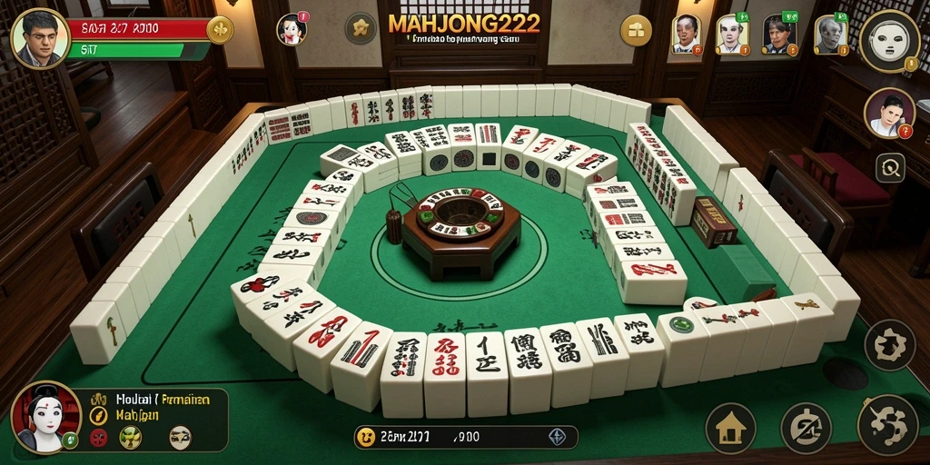 Screenshot gameplay <strong>MAHJONG222</strong> yang menampilkan aksi seru permainan Mahjong.
