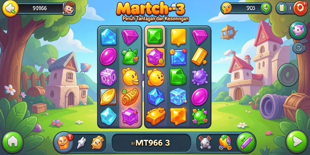 Tampilan gameplay MT966 yang seru dan penuh warna.