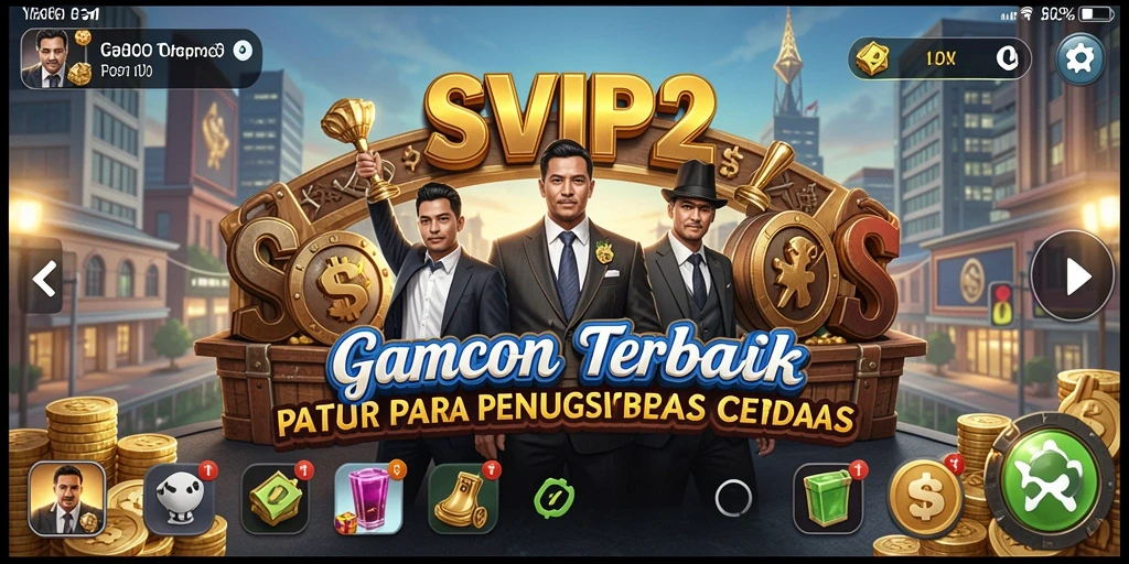 Tampilan gameplay menarik dari SVIP2 dengan berbagai pilihan bisnis.