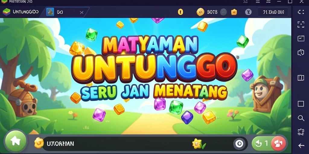 Tampilan menarik dari gameplay Match-3 UNTUNGGO yang seru.